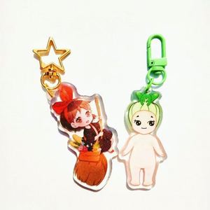 Wholesale Custom clear Acrylic Key Chain Fine Acrylic Single Glitter Keychains Custom Charms - Product Image 1