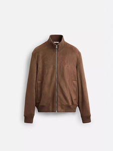 Giacca Bomber da Uomo 100% Poliestere Slim Fit Streetwear Autunnale con Zip Collo Alto Antivento Stampa a Rilievo - Product Image 2