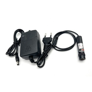 Generador de Línea Láser Roja de Grado Industrial de 650nm y 5mw con Fuente de Alimentación, Módulo de Diodo Ajustable y Enfocable - Product Image 1