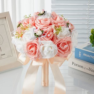 Bouquet de Mariage Haut de Gamme pour Demoiselles d'Honneur, Fleurs à Tenir à la Main, Accessoires de Robe de Mariée V15 - Product Image 1