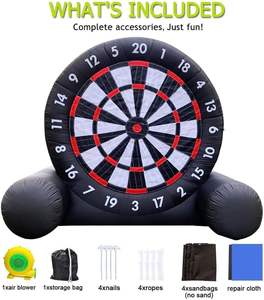 Gigante 10 piedi alto <span class=keywords><strong>nero</strong></span> gonfiabile gioco di Sport di calcio 8 pezzi pallone da calcio 350W soffiatore telaio gonfiabile <span class=keywords><strong>castello</strong></span> gonfiabile - Product Image 4