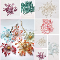Rétro chrysanthème bord de mer fleur pétale forme perles de verre pour la fabrication de bijoux à la main épingle à cheveux accessoires en vrac en gros