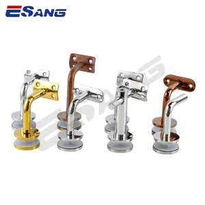 ESANG-Soporte de tubo de barandilla de acero inoxidable, accesorios de barandilla montado en la pared, soporte de barandilla de vidrio, 304, 316