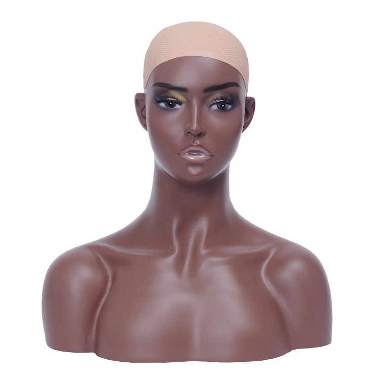 dark brown mannequin head