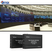 Extenseur HDMI à fibre optique certifié CE/FCC/RoHS, 10 km, non compressé, prise en charge 4K60, KVM RS232 pour stade et parc à thème
