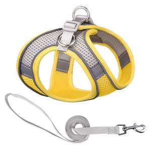 Tali Jalan Anjing Kucing dengan <span class=keywords><strong>Harness</strong></span> Rompi - Desain Bernapas & Reflektif - Product Image 4
