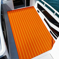 Carreaux de pont de bateau en faux teck en mousse EVA série orange tapis marin auto-adhésif bateaux jet-skis sièges de réfrigérateur gymnases UV
