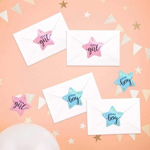 Autocollants étoiles pour garçons et filles, accessoires de fête en papier pour baby shower, décorations de révélation du sexe, décorations d'anniversaire jetables - Product Image 4
