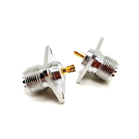 UHF SO239 femelle Jack bride 4 trous bride rf connecteur UHF femelle Type de soudure SO239 Jack bride 4 trous connecteur
