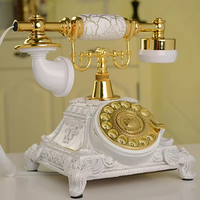 Téléphone Fixe Rétro Classique à Cadran, Ancien Téléphone Filaire Réseau PoE