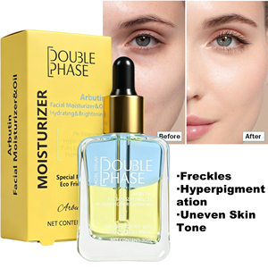 Suero y Aceite Facial con Arbutina para Tono de Piel Desigual, Pecas, Hiperpigmentación - Iluminador Bifásico Suave que se Activa con un Agitado - Product Image 1