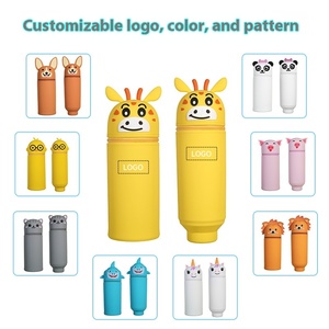 Small Creative Cartoon <b>Silicone</b> Pencil Case Cross-Border Cute Stationery Storage and Pen Holder Washable - Product Image 5