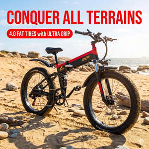 Vélo électrique Snow, cadre pliable en alliage d'aluminium de qualité aérospatiale, moteur haute puissance 1000W, batterie lithium amovible longue portée 48V - Product Image 1