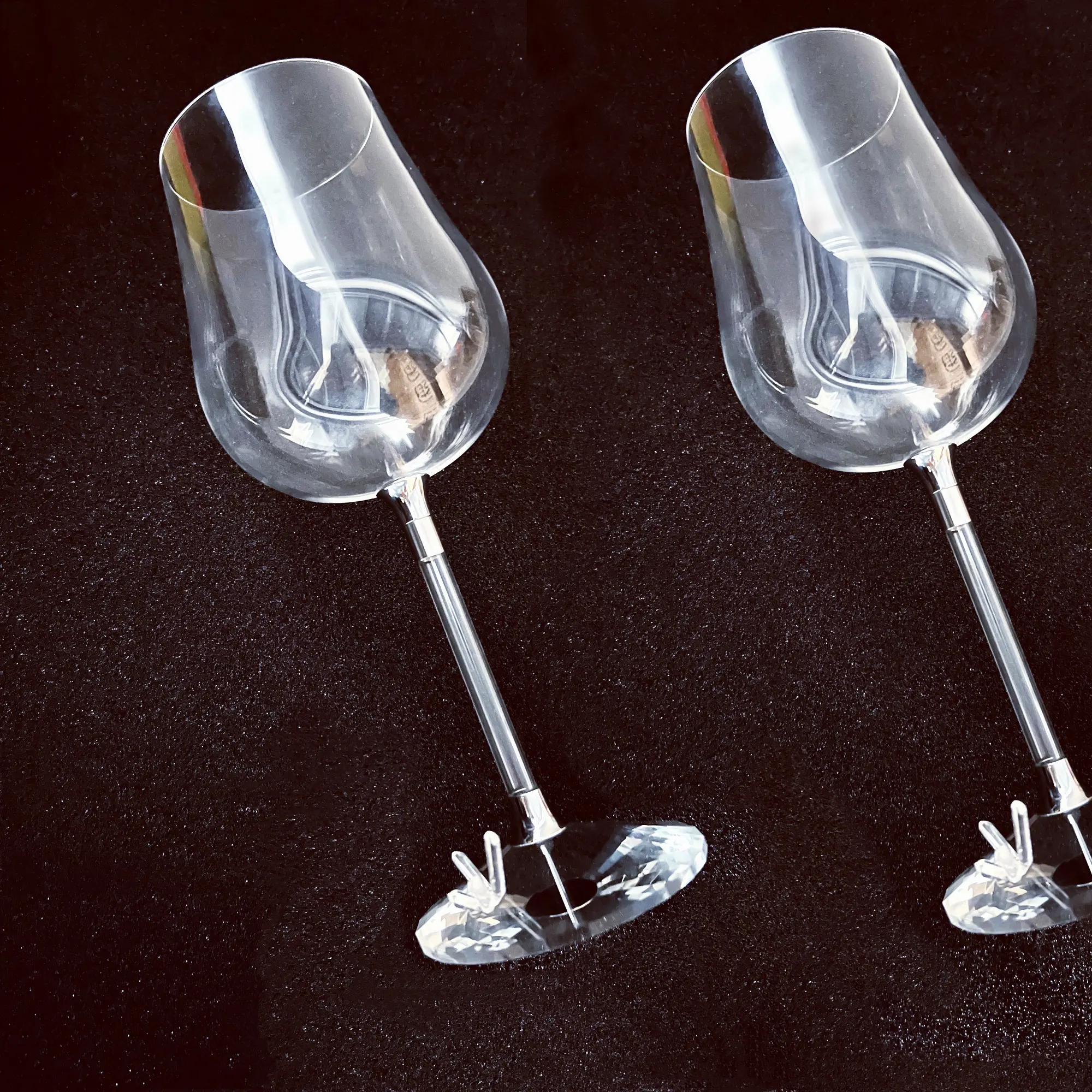 Lead free crystal clear wine glasses set sound healing instruments large wine glasses glassware wholesale