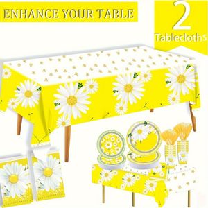 Plato de papel desechable con logotipo personalizado, plato de papel amarillo con flor de Margarita blanca, hojas verdes, flor salvaje, plato de papel con flor de Margarita - Product Image 5