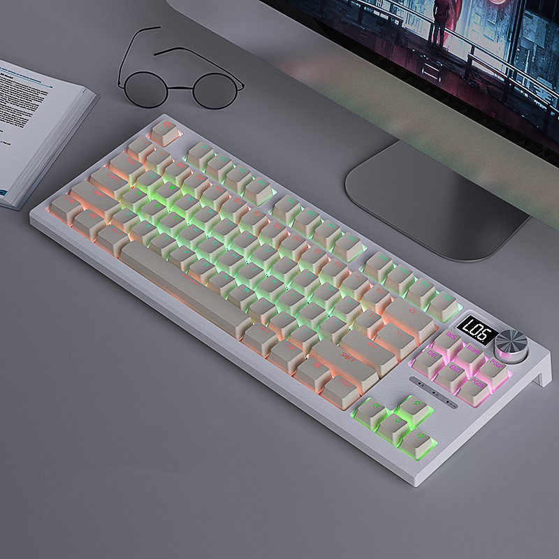 LANGTU LT84 メカニカルキーボード ホワイト Langtu LT84 Hot Swap Full key Customizable Mechanical keyboard
