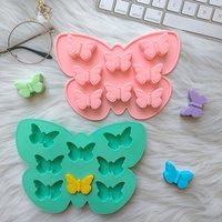 Moule à bonbons en silicone SILIKOLOVE, personnalisable en usine, 8 cavités en forme de papillon, LFGB, antiadhésif, sans BPA, moule à bonbons gélifiés, moule à chocolat