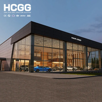 Construcción Moderna de Acero Prefabricado para Salón de Exposiciones de Automóviles 4S, para Concesionarios de Autos, con Área de Exhibición y Taller de Reparación