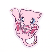 FTQS Désodorisant de voiture suspendu en forme de chat mignon, Chibi Pink Kitty, format carte, OEM, marque privée, longue durée, cadeau