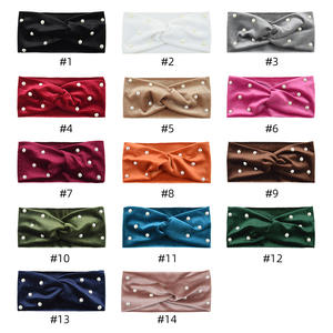 Bandeau Cheveux Croisé Multi-Usage Pour Femme en Velours Nacré Tricoté Élastique 14 Couleurs Cache-Oreilles Chaud pour Yoga et Accessoires de Coiffure - Product Image 6