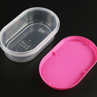 Boîte de rangement ovale transparente en PP avec couvercle, conteneur en plastique recyclable, conception étanche pour le stockage des aliments, l'organisation de la maison, l'emballage
