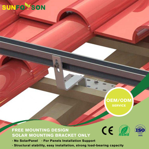 Supports de fixation pour <span class=keywords><strong>panneaux</strong></span> solaires photovoltaïques en aluminium, durée de vie de 25 ans, pour <span class=keywords><strong>panneaux</strong></span> encadrés <span class=keywords><strong>sur</strong></span> les systèmes solaires domestiques - Product Image 1