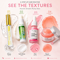 Kit de Soins des Lèvres Vegan à Marque Blanche avec Masque de Nuit, Baume Repulpant au PHA, Peptide et Ectoïne, et Sérum Exfoliant