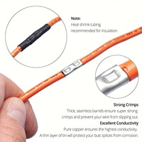 Conectores de Empalme de Cobre Estañado Serie BN, Terminales de Cable No Aislados, Kit Surtido de Terminales de Crimpado