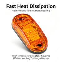 Feux de position latéraux pour camion 12V/24V 2 LED étanches IP68, rouge, avant et arrière, pour remorque, camion, bus