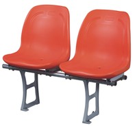 Asiento de plástico para estadio de alta resistencia, moldeado por soplado, resistente a los rayos UV, para montaje en pared, con respaldo alto y resistente a la intemperie, tipo silla de cubo.