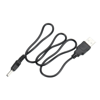 Câble d'alimentation USB 2.0 court de 50 cm avec connecteur jack 3,5 mm * 1,35 mm 5V DC, gaine en PVC et nylon, prix usine abordable