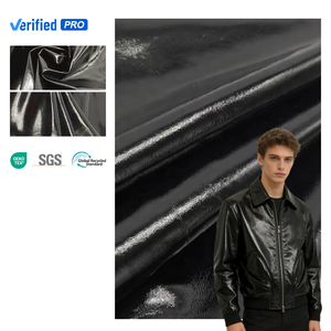 Без ПФАС, глянцевая искусственная кожа, черная лакированная кожа, блестящая ткань - Product Image 1