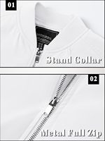 Blouson Bomber Léger Décontracté pour Homme, Coupe-Vent Printemps-Automne avec Fermeture Éclair et Poches, en Polyester Uni