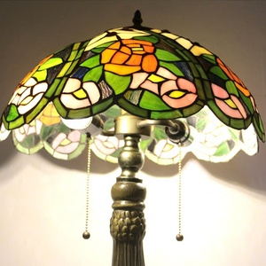LongHuiJing European 16Inch Wide Flexible AC E26 Stained Glass Table Lamp with Zinc Alloy Base - Product Image 2