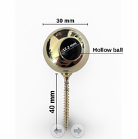Boules décoratives PrettyDecor en acier inoxydable 304, petites, de 25 mm à 100 mm, finition miroir/brossée, pour intérieur, extérieur et jardin