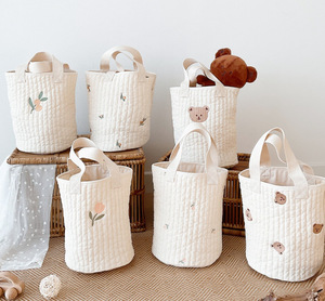 Biberón, accesorios para pañales, bolsa, organizador de bebé de gran espacio, <span class=keywords><strong>cesta</strong></span> de almacenamiento para cochecito con portavasos, múltiples bolsillos con cremallera - Product Image 1