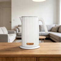 Bouilloire électrique Longbank nouvelle génération, 1,7 L, en plastique à double paroi et acier inoxydable, arrêt automatique, ébullition rapide, pour usage domestique et hôtelier