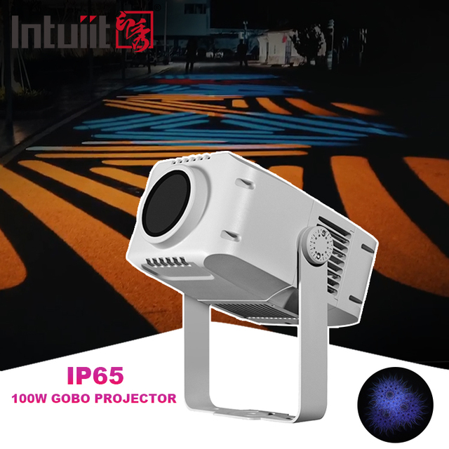 120W LED IP65 Gobo Projector with Zoom Lens Outdoor Christmas Holiday Stage Lighting