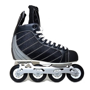Chaussures de <span class=keywords><strong>patin</strong></span> de <span class=keywords><strong>hockey</strong></span> à roulettes en ligne en cuir professionnel bon marché pour hommes et garçons portant le ABEC-7 à 4 roues - Product Image 2