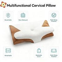 Oreiller cervical papillon en mousse à mémoire de forme à récupération lente, vente en gros transfrontalière directe usine