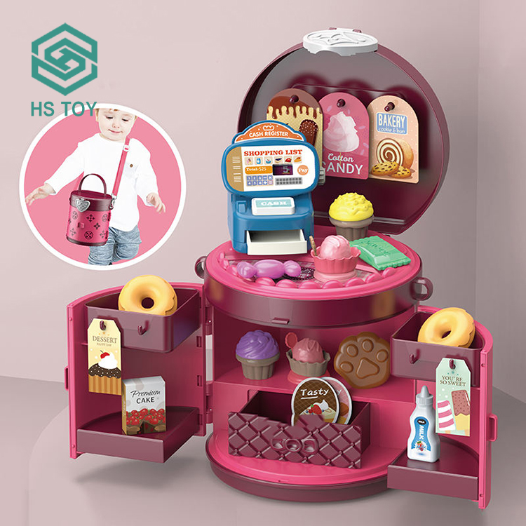 Портативная коробка HS 28 шт., ролевые десерты «сделай сам», торт, резак, игра, приготовление пищи, игрушки, конфеты, сладкие, 2022 для детской кухни