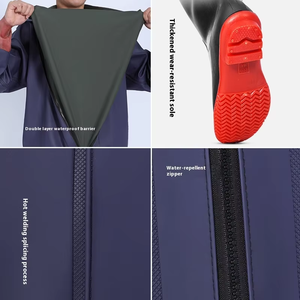 Combinaison <span class=keywords><strong>de</strong></span> pêche imperméable en PVC durable <span class=keywords><strong>de</strong></span> haute qualité pour hommes, avec bottes intégrées - Product Image 6