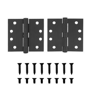 Charnière de porte en acier noir de haute qualité WEKIS, 3 1/2 pouces, style américain, charnière à souder à coins arrondis pour salle de bain, 4 pouces, vente en gros - Product Image 6