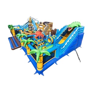 Parque de Atracciones con temática inflable, parque de juegos con parque de atracciones divertido, ciudad, vida marina, mundo grande, casa de rebote - Product Image 1