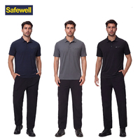 Sofort Lieferbar Arbeits-Poloshirt Schnelltrocknend Atmungsaktiv Nylon Kurzarm-Uniform für Lager- und Logistikpersonal