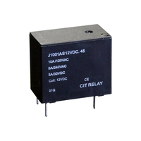 Electronic Components J1001AS12VDC.45 J100 General Purpose Relay SPST-NO 1 Form A 12VDC Coil Through Hole J1001AS12VDC-45