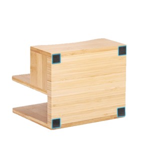 Boîte de rangement en bambou à plusieurs compartiments pour table de cuisine, support à épices, porte-serviettes en papier, plateau de service - Product Image 2