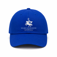 Casquette de baseball chrétienne personnalisée en coton doux, style Dad Hat, avec broderie graphique Chevalier Cheval, pour événements religieux et événements d'église, en gros
