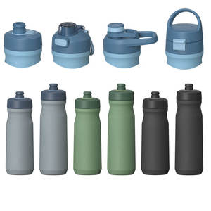 Nouvelle gourde universelle pour vélo 18 oz - Acier inoxydable isolé avec <span class=keywords><strong>4</strong></span> options de couvercle pour vélo et fitness - Convient à la plupart des porte-bidon de vélo - Product Image 2