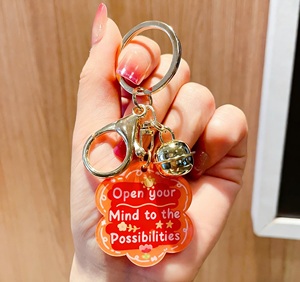 20 styles de porte-clés en acrylique double face avec mots inspirants, pendentif citation de motivation en anglais, breloque de sac à dos style Ins, meilleur cadeau - Product Image 5